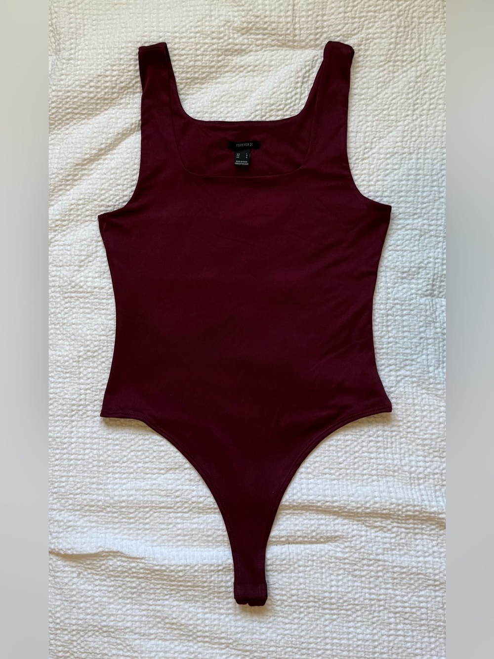 Forever 21 Deep Burgundy Tank-Style Bodysuit